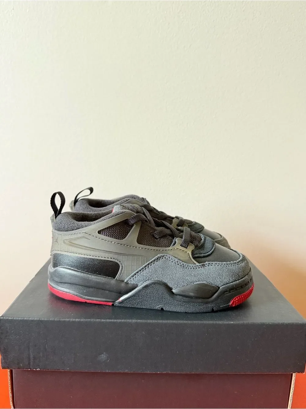 Air Jordan 4 RM TD Black Varsity Red FQ7937-060 Size 5C